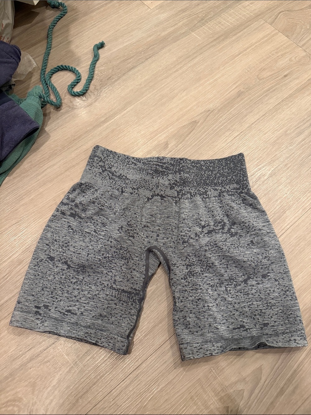 NVGTN Gray Marled Active Seamless Shorts